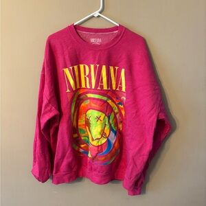 Nirvana Pink Graphic Sweatshirt